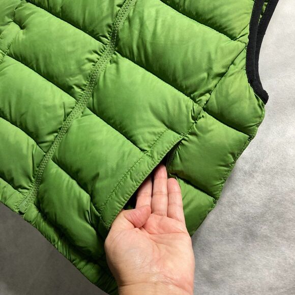 GAP Kids Bright Neon Green Zippered Puffer Jacket Vest Unisex Small - Picture 7 of 14